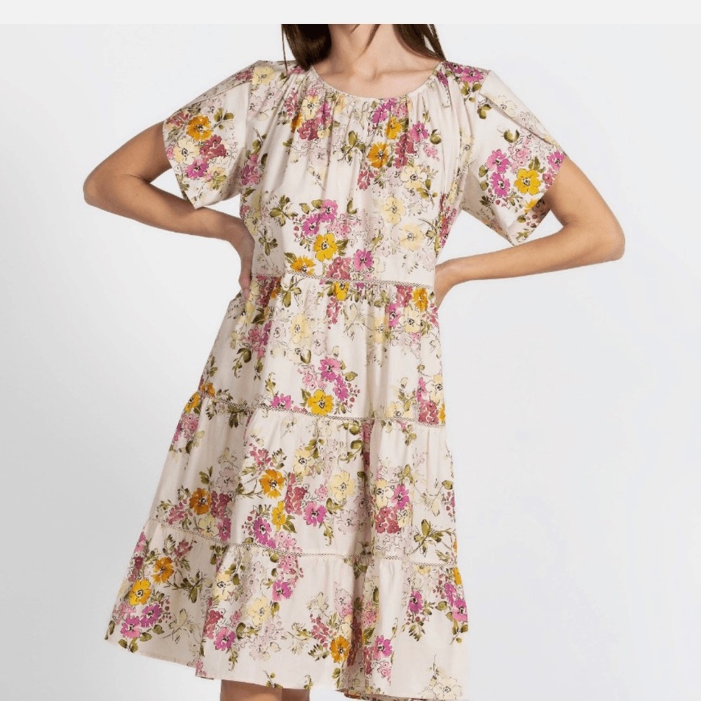 Johnny Was Multicolor Floral Dress